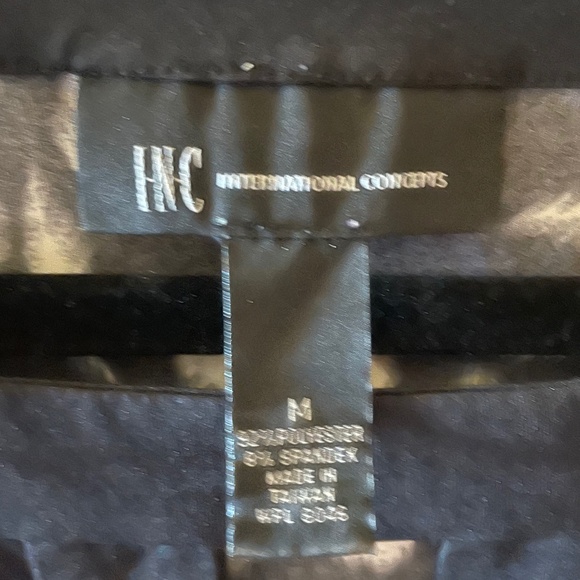 INC Black and White Animal Print 3/4 Length Sleeves Loose Knee Length dress - Picture 3 of 7